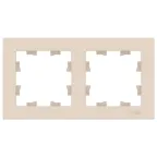 Рамка двухпостовая ATLASDESIGN универсальная бежевый