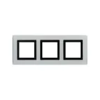 Рамка из натурального стекла, ''Avanti'', светло-серая, 6 модулей