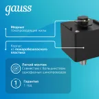 Адаптер питания для подключения светильника к трековой системе, цвет черный | TR124 | Gauss
