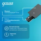 Коннектор для встраиваемого шинопровода осветительного гибкий (I) черный | TR141 | Gauss