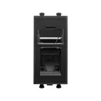 Avanti Компьютерная розетка RJ-45 модульная, кат.6, , Черный матовый, 1 модуль