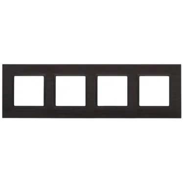 Рамка на 4 поста, металл, Эра Elegance, чёрный+антр, 14-5204-05