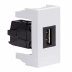 VIVA Розетка 1 модуль белая USB 2.0