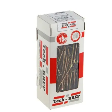 Шуруп универсальный 4х70 потайная головка, остроконечный, желтопассивированный (150шт) - коробка