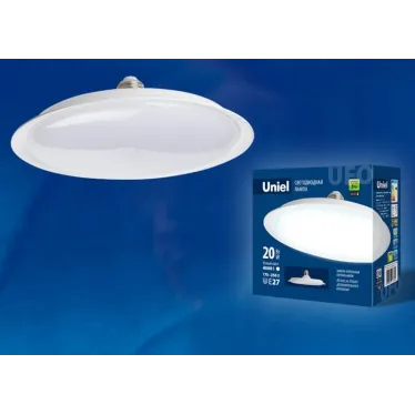 Лампа светодиодная матовая LED-U165-20W-4000K-E27-FR PLU01WH Форма UFO 4000K Картон