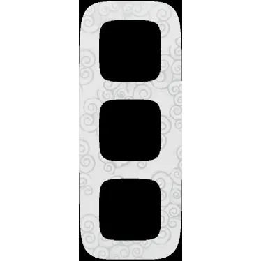 Valena ALLURE Рамка 3 поста Нарцисс хром универсальная