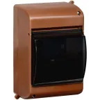 Бокс с прозрачной крышкой КМПн 2/4 для 4-х автоматических выключателей (Дуб)