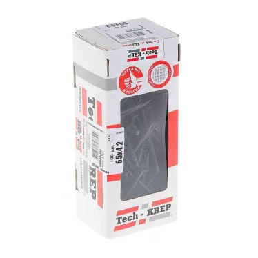 Саморез гипсокартон/металл 4,2х65 черный (100шт) - коробка