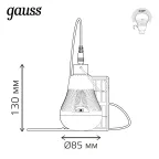 Лампа светодиодная Led A60 3W 130lm 4000K с солнечной панелью 1/40 | 902102203 | Gauss