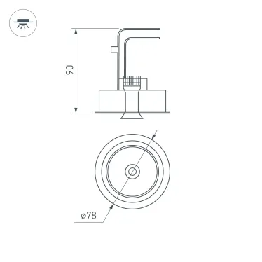 Светильник CL-SIMPLE-R78-9W Day4000 (BK, 45 deg) | 026871 | Arlight