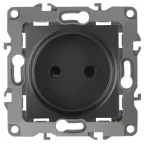 Розетка 2P, 16A-250В, Эра12, антрацит, 12-2105-05