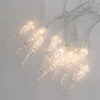 Гирлянда Сосульки 1,5х0,25 м, прозрачный провод, теплый белый цвет свечения | 303-067 | NEON-NIGHT