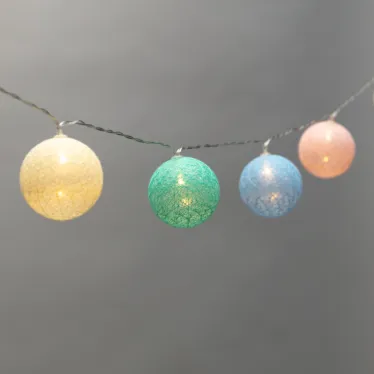 Тайские фонарики Пудра 1,5 м, прозрачный ПВХ, 10 LED, теплый белый, питание 2 х АА (батарейки не в комплекте) | 303-089 | NEON-NIGHT