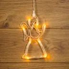 Фигура светодиодная "Ангелок" на присоске с подвесом, цвет ТЕПЛЫЙ БЕЛЫЙ | 501-015 | NEON-NIGHT