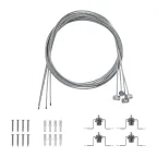 Комплект подвесных крепежей для светодиодных панелей № 1 (Трос, Винт самонарезающий, Дюбель пластмассовый,Кронштейн) | 606-301 | Rexant