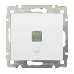 VALENA Кнопка с подсветкой и символом Звонок белый