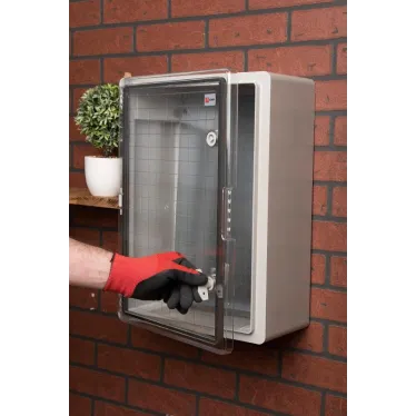 Бокс пластиковый с монтажной платой прозр. дверь 500х350х190 мм IP65 PROxima