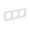 ATLASDESIGN NATURE 3-постовая РАМКА, НАТУРАЛЬНОЕ СТЕКЛО, БЕЛЫЙ