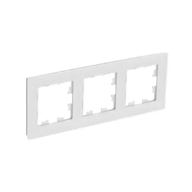 ATLASDESIGN NATURE 3-постовая РАМКА, НАТУРАЛЬНОЕ СТЕКЛО, БЕЛЫЙ