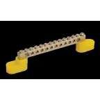 Шина PE земля на двух угловых изоляторах ШНИ-6х9-12-У2-Ж