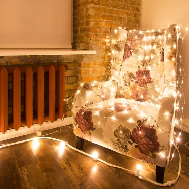 Гирлянда "Сеть" 1,5х1,5м, прозрачный ПВХ, 150 LED ТЕПЛЫЙ БЕЛЫЙ | 215-126 | NEON-NIGHT