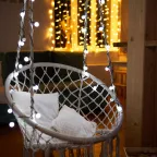 Гирлянда "Мультишарики" Ø25 мм 5м, темно-зеленый ПВХ, 25 диодов, цвет Белый | 303-555 | NEON-NIGHT