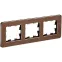 BRITE Рамка 3 поста РУ-3-1-Бр металл коричневый RE AL IEK