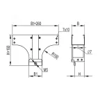 Крышка на ответвитель-переходник TDSA 80/300 в комплекте с метизами и пластинами PTCE | 38384K | DKC