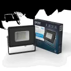 Прожектор светодиодный ДО 30 Вт 3600 лм 6500К AC 220В IP65 128х28х160мм матрированное закаленное стекло Qplus Gauss