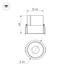 Светильник MS-ATLAS-BUILT-R66-15W Day4000 (WH-BK, 35 deg, 230V) (Arlight, IP20 Металл, 5 лет) | 033652 | Arlight