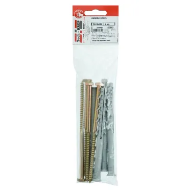 Дюбель фасадный с шурупом 10х135 TSX потайной бортик, полипропилен, шестигранная головка (4шт)