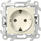 Розетка 2К+З без защитных шторок Push@Go, слоновая кость