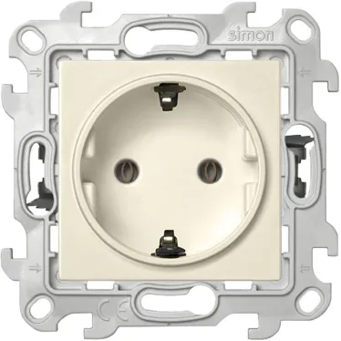 Розетка 2К+З без защитных шторок Push@Go, слоновая кость