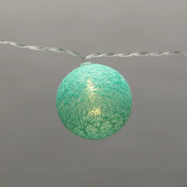 Тайские фонарики Пудра 1,5 м, прозрачный ПВХ, 10 LED, теплый белый, питание 2 х АА (батарейки не в комплекте) | 303-089 | NEON-NIGHT