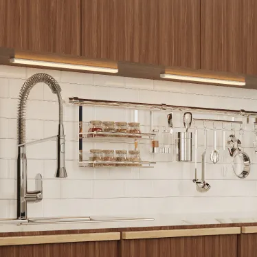 Светильник линейный светодиодный ДБО 10 Вт 750 лм 4000К AC 220В IP20 600х40х11мм модель A управление датчиком движения плавное диммирование широкий корпус Modul Gauss