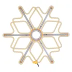 Фигура Снежинка из гибкого неона с эффектом тающих сосулек, 60х60 см, цвет свечения теплый белый/белый | 501-226 | NEON-NIGHT