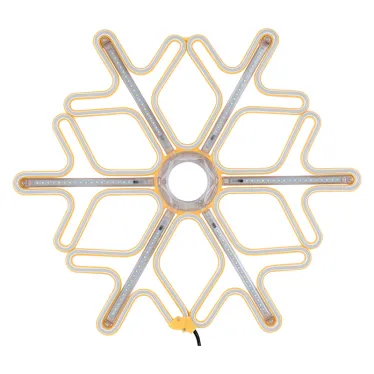 Фигура Снежинка из гибкого неона с эффектом тающих сосулек, 60х60 см, цвет свечения теплый белый/белый | 501-226 | NEON-NIGHT