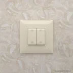 Avanti Выключатель двухклавишный в стену, ''Ванильная дымка''