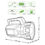 Фонарь прожекторный светодиодный GFL604 3W 150lm lead acid 900mAh LED 1/10/40 | GF604 | Gauss