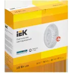 Светильник светодиодный ДПБ 2012 18Вт IP20 4000К круг белый IEK