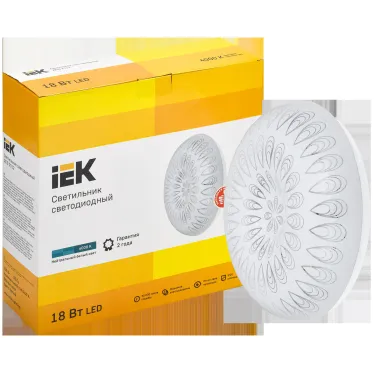Светильник светодиодный ДПБ 2012 18Вт IP20 4000К круг белый IEK