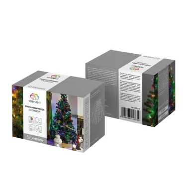 Елочная гирлянда с кольцом, 7 нитей по 1,5 метра, цвет диодов мультиколор, не соединяется | 235-079 | NEON-NIGHT