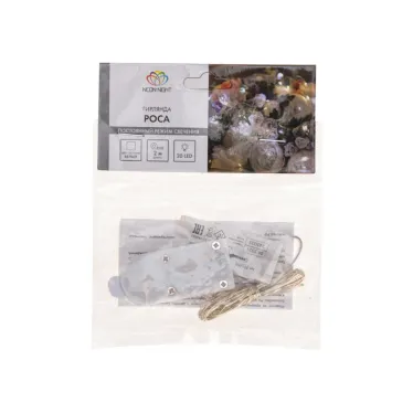 Гирлянда "Роса", 2 м, 20 диодов, цвет белый | 303-005 | NEON-NIGHT