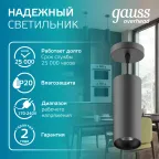 Светильник светодиодный накладной/подвесной HD034 12W (черный/черный) 4100K 79*200мм 1/10 | HD034 | Gauss