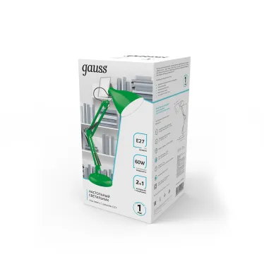 Светильник настольный GTL003 60W 220-240V E27 зеленый струбцина и основание 1/12 | GT0033 | Gauss