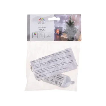 Гирлянда Роса 2 м, 20 LED, цвет свечения мультиколор, тонкий батарейный блок | 303-009-1 | NEON-NIGHT