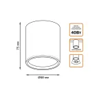 Светильник светодиодный декоративный бытовой с рассеивателем HD023 6W (белый) 3000K 68х75мм | HD023 | Gauss