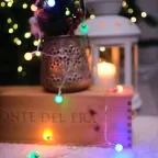 Гирлянда светодиодная Мини-лампочки 1.5 м, 10 LED, прозрачный ПВХ, цвет свечения мультиколор, 2 х АА (батарейки не в комплекте) | 303-074 | NEON-NIGHT