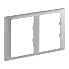 Valena LIFE Алюминий Рамка для двойных розеток 2-постовая | 754242 | Legrand