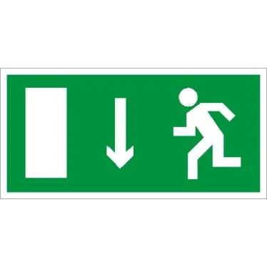 Пиктограмма (Наклейка) Выход прямо вниз (210х105) для LUNA/MARS | 2501002320 | Световые Технологии